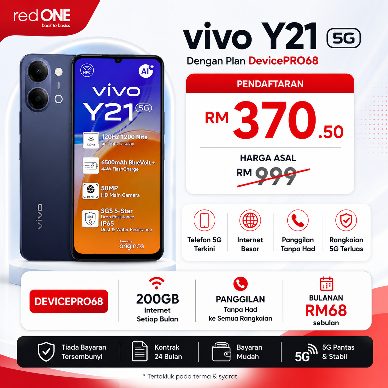 DevicePro68 | Vivo Y21 5G | Nombor Baru & Nombor Lama