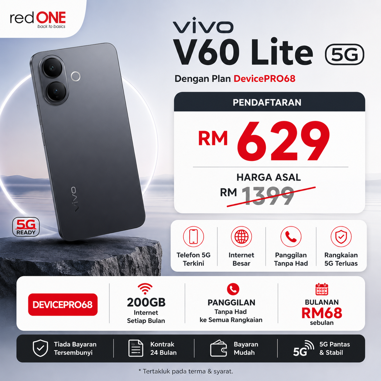 DevicePro68 | Vivo V60 lite 5G | Nombor Baru & Nombor Lama