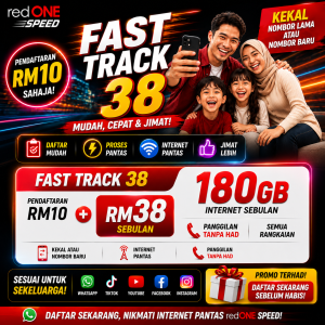 Nombor Baru | Fast-Track RM38 180GB | Untuk Telefon 5G PERCUMA!!!