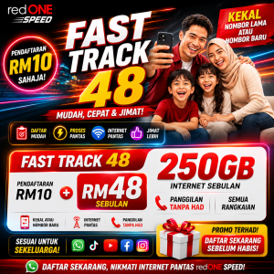 Nombor Baru | Fast-Track RM48 250GB | Untuk Telefon 5G PERCUMA!!!